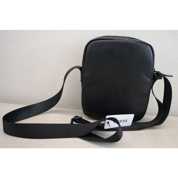 GUESS DB882791 Unisex Black Insignia Triangle & G-Logo Crossbody/Shoulder Bag - Picture 7 of 13